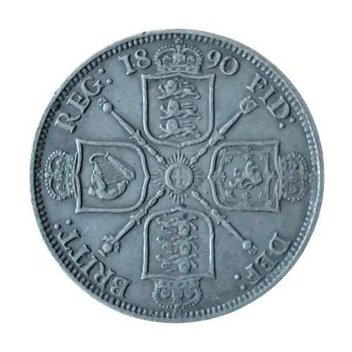 United Kingdom – 1890 1 Florin – Victoria (2nd Portrait) (KM#762) - Image 2