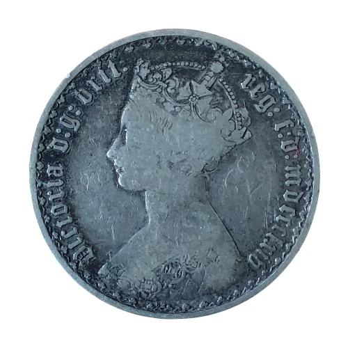 United Kingdom – 1863 1 Florin – Victoria “Gothic” Type (KM#746)
