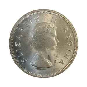 Union of South Africa – 1960 2 Shillings – Elizabeth II (1st Portrait) (KM#50)