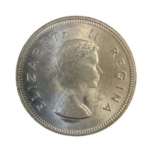 Union of South Africa – 1960 2 Shillings – Elizabeth II (1st Portrait) (KM#50)