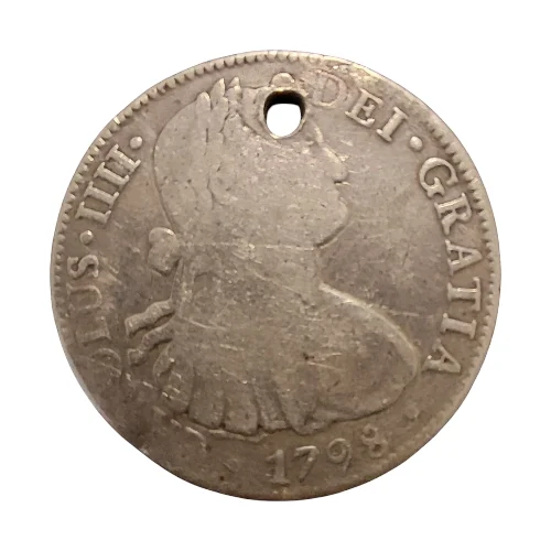 Mexico – 1798 8 Reales – Charles IV (KM#106) (Holed)
