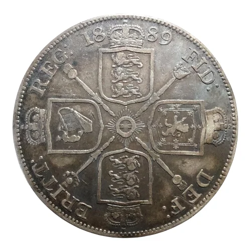 United Kingdom – 1889 Double Florin (4 Shillings) – Victoria “Jubilee Head” (KM#763) - Image 2
