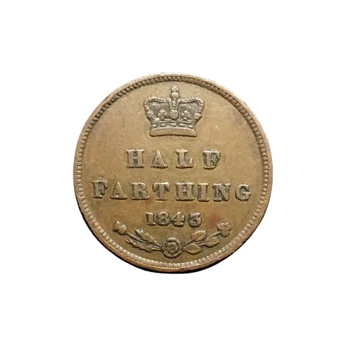 United Kingdom – 1844 ½ Farthing – Victoria (1st Portrait) (KM#738) - Image 2
