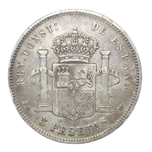 Spain - 1891 5 Pesetas - Alfonso XIII 1st portrait - Image 2