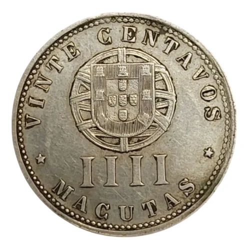 Angola – 1927 20 Centavos / 4 Macutas (KM#68) - Image 2