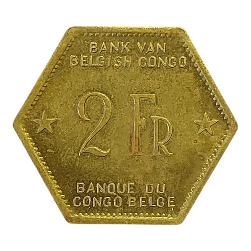 Belgian Congo – 1943 2 Francs