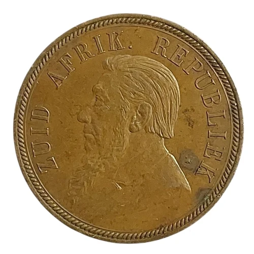 South African Republic (ZAR) – 1894 One Penny – Paul Kruger (KM#2)