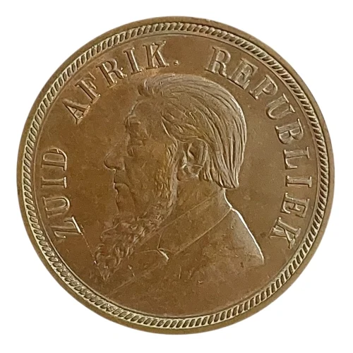 South African Republic (ZAR) – 1898 One Penny – Paul Kruger (KM#2)