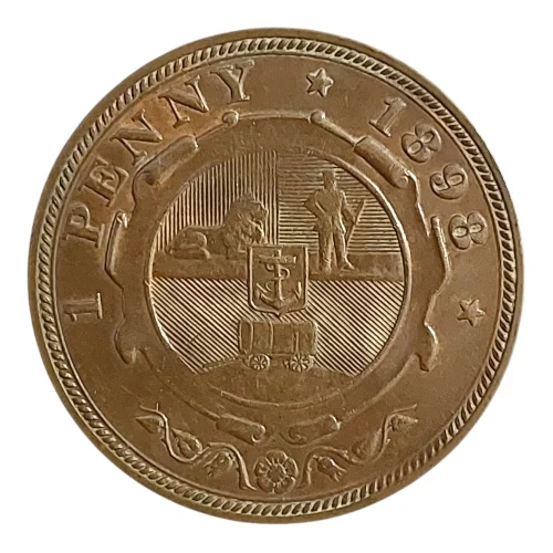 South African Republic (ZAR) – 1898 One Penny – Paul Kruger (KM#2) - Image 2