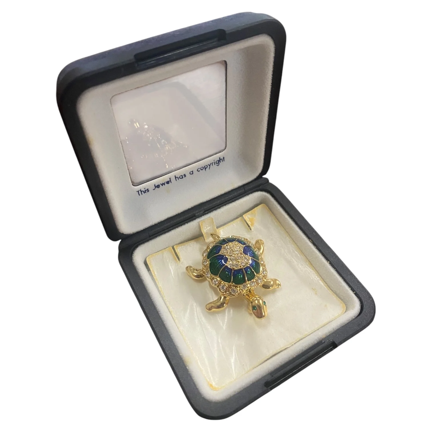 Vintage Attwood & Sawyer Gold Tortoise Brooch - Image 3