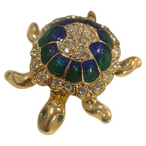 Vintage Attwood & Sawyer Gold Tortoise Brooch