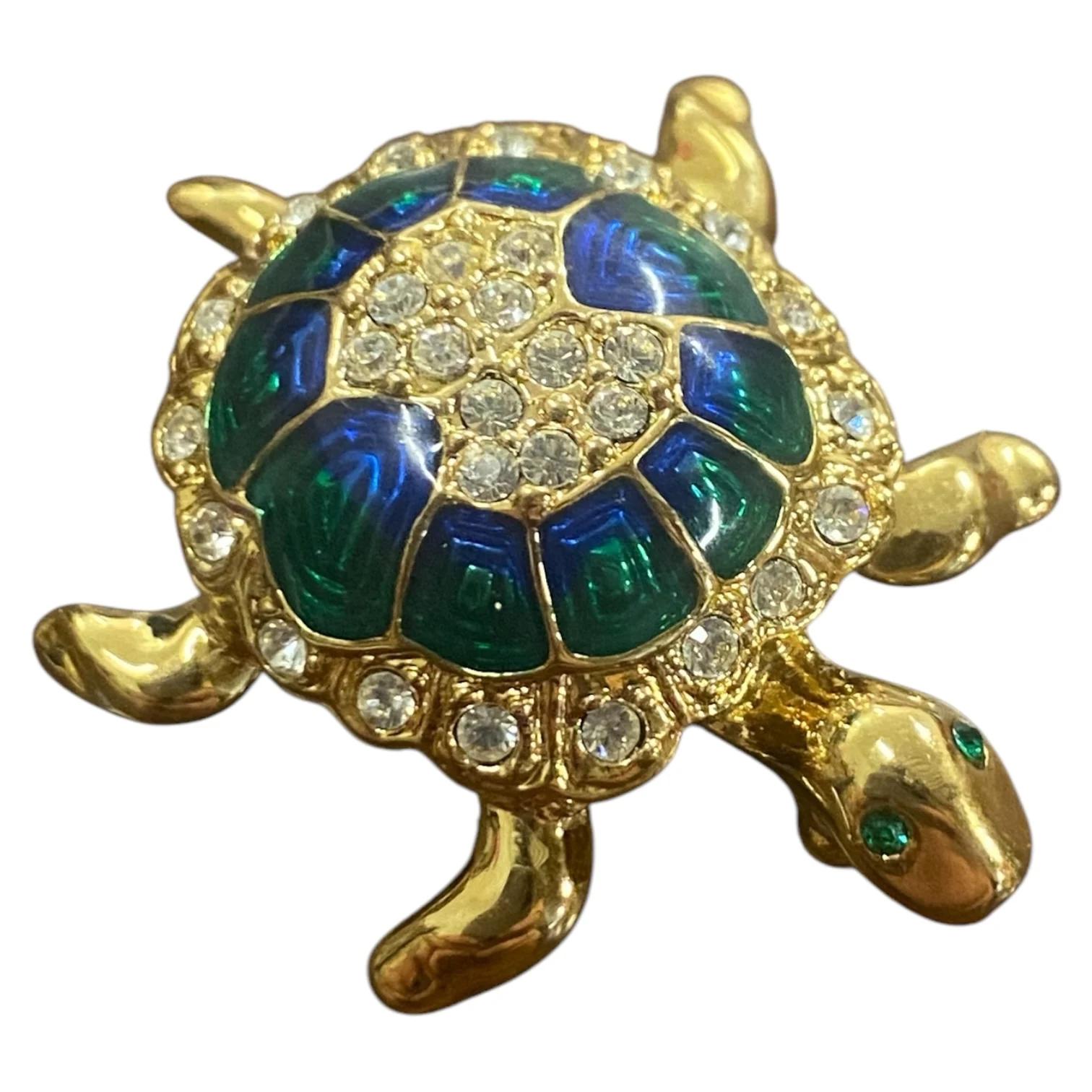 Vintage Attwood & Sawyer Gold Tortoise Brooch - Image 5