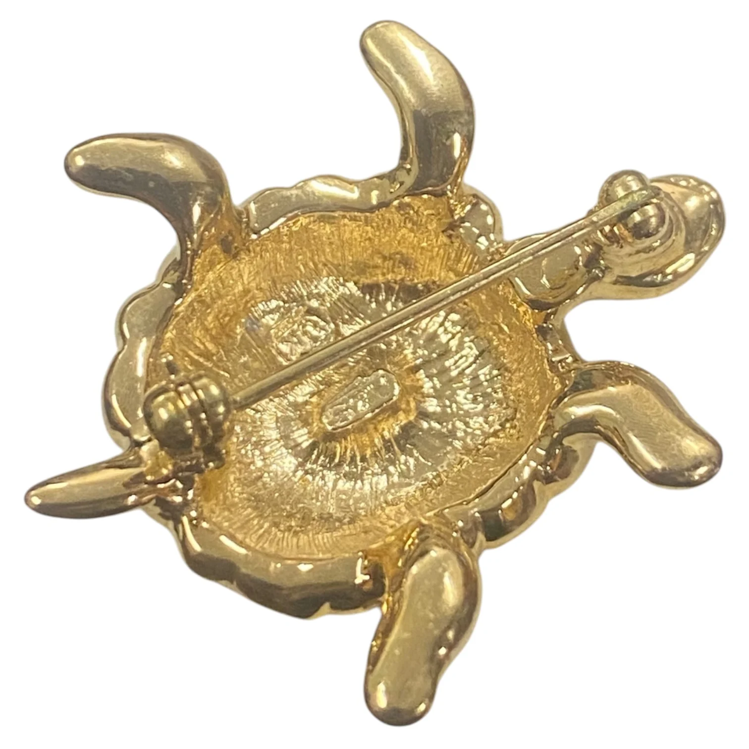 Vintage Attwood & Sawyer Gold Tortoise Brooch - Image 6