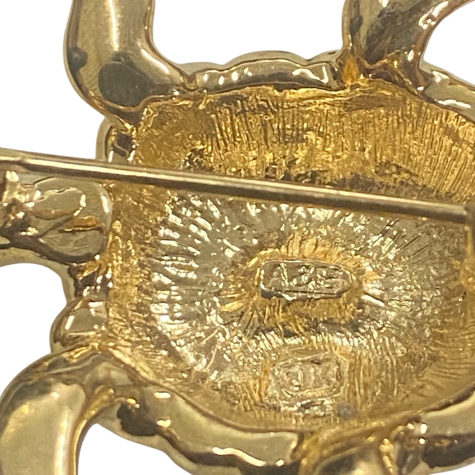 Vintage Attwood & Sawyer Gold Tortoise Brooch - Image 7
