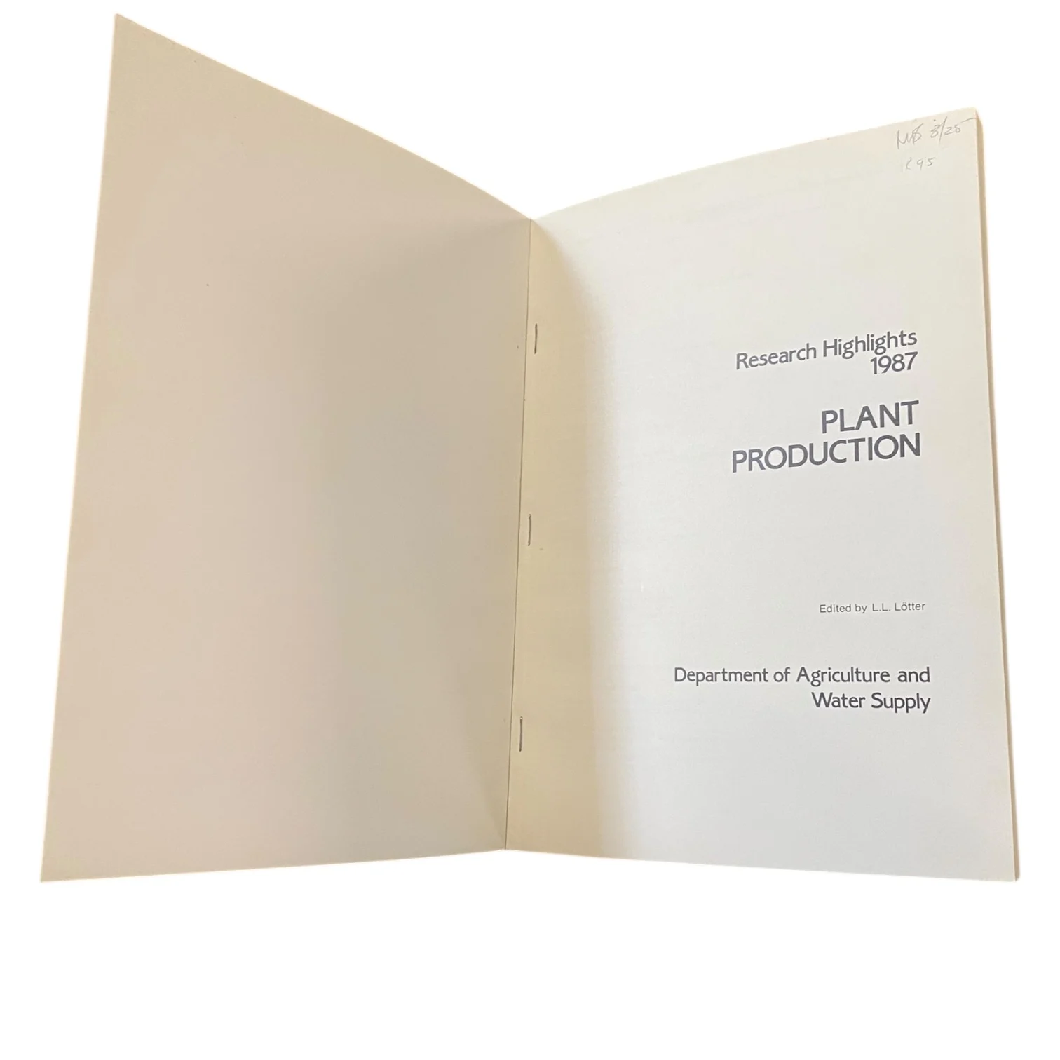 Research Highlights 1987 - Plant Production - Image 2