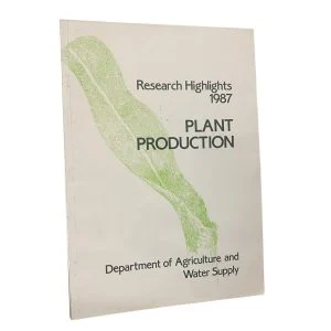Research Highlights 1987 - Plant Production