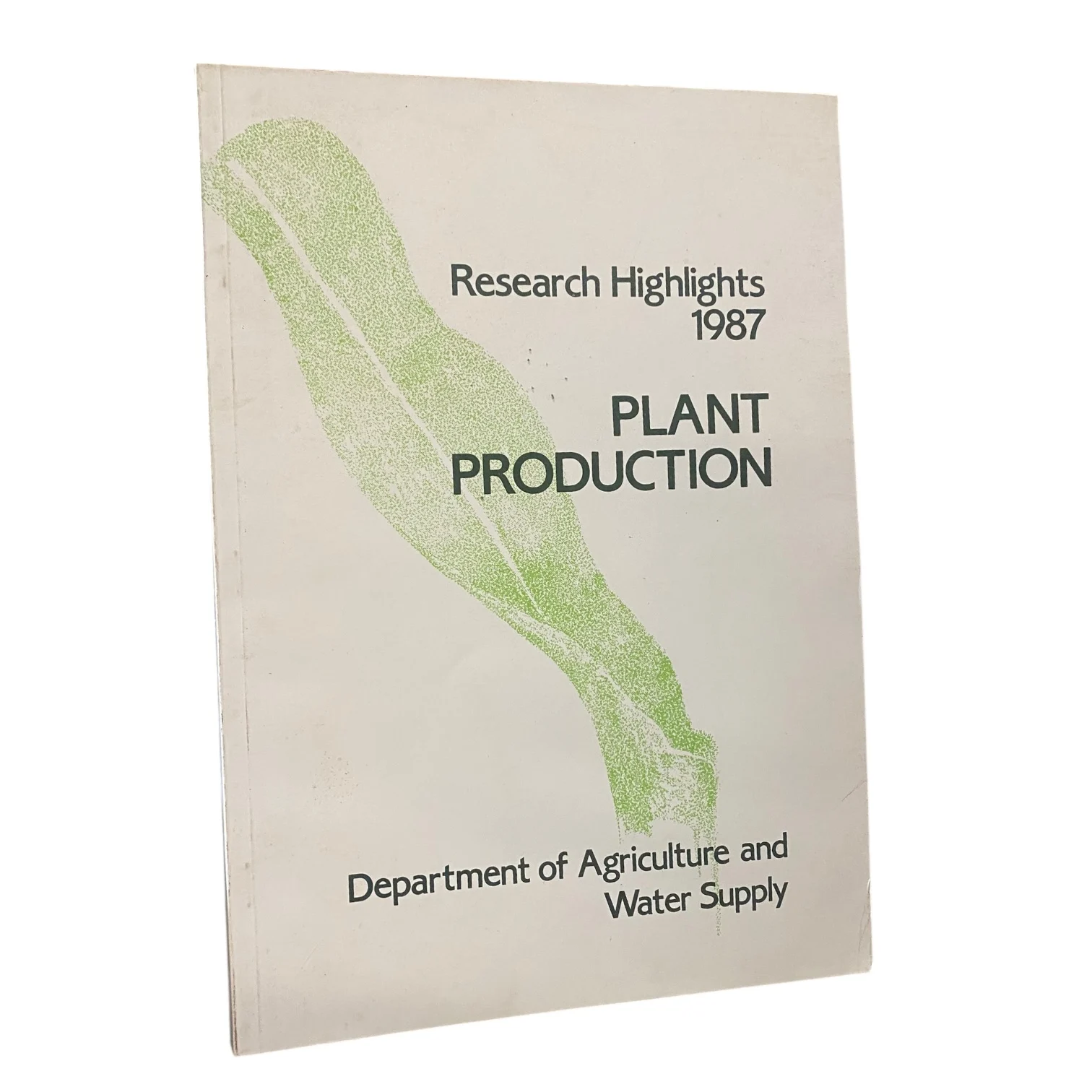 Research Highlights 1987 - Plant Production