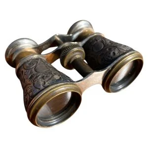 Antique Sterling Silver Opera Binoculars – Birmingham Hallmarked – Ornate Repoussé – c.1890–1910