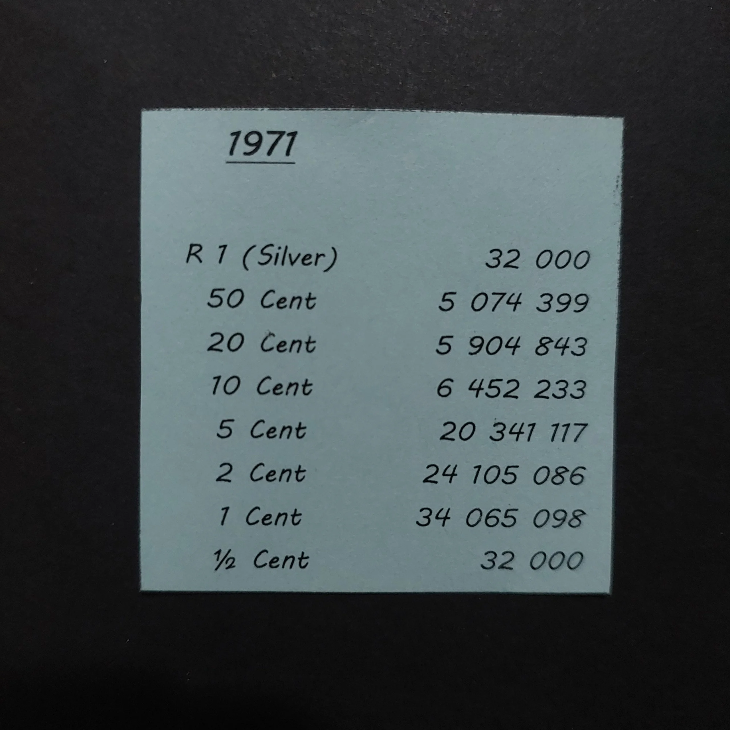 South Africa -1971 Uncirculated Coin Set - Image 3