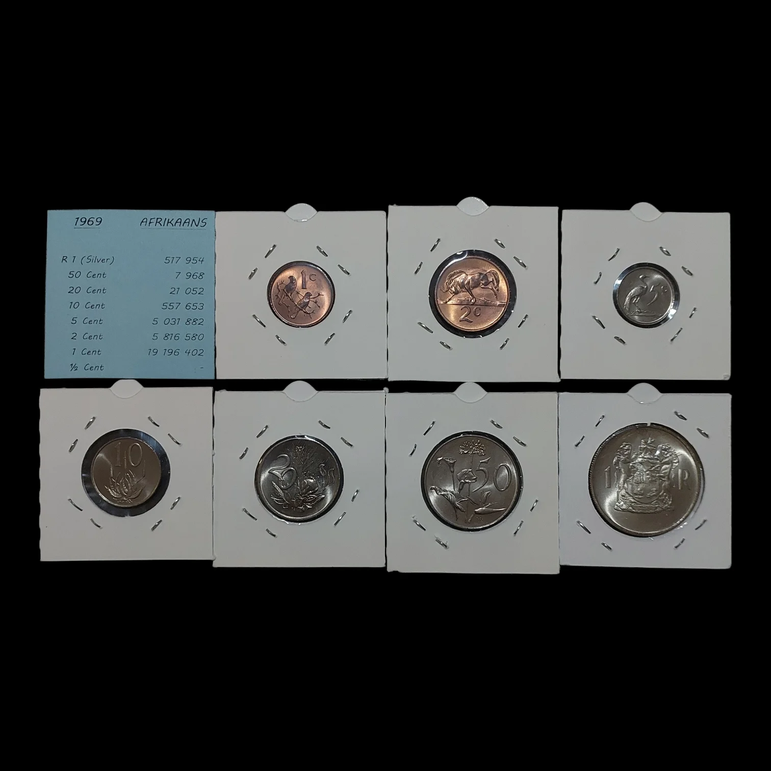 1969 Uncirculated Coin Set - Reverse