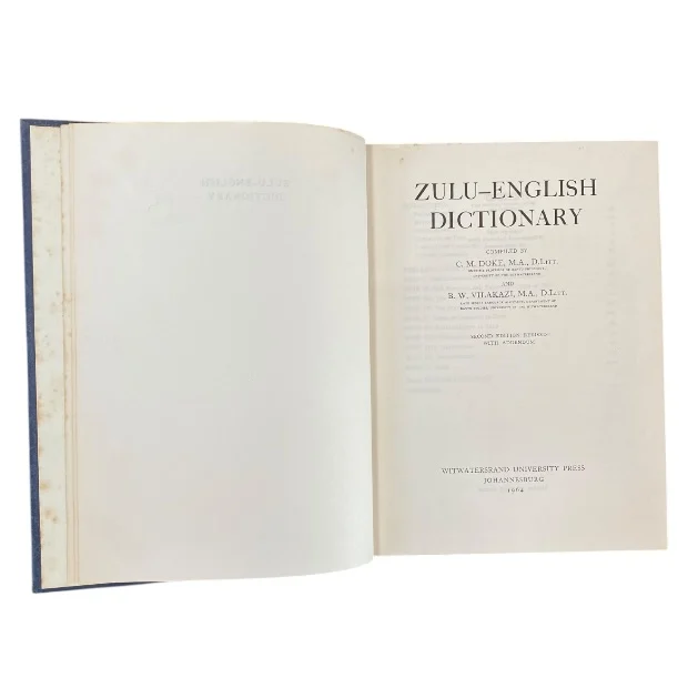 Zulu–English Dictionary by C. M. Doke & B. W. Vilakazi (1964) - Image 2