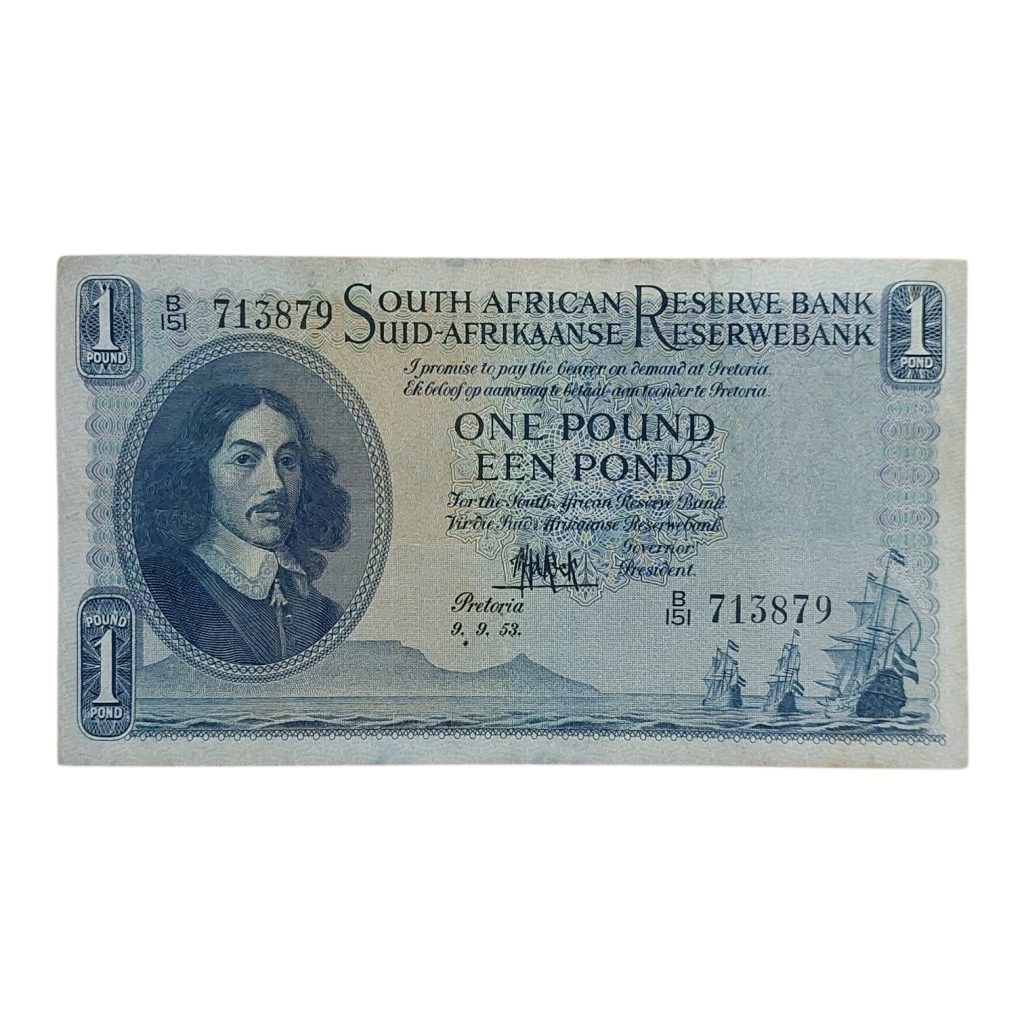 South African Union - 1953 One Pound/Een Pond Banknote