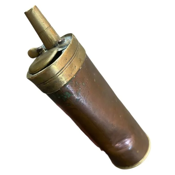 Antique Copper & Brass Black Powder Flask / Primer Flask (Missing ...