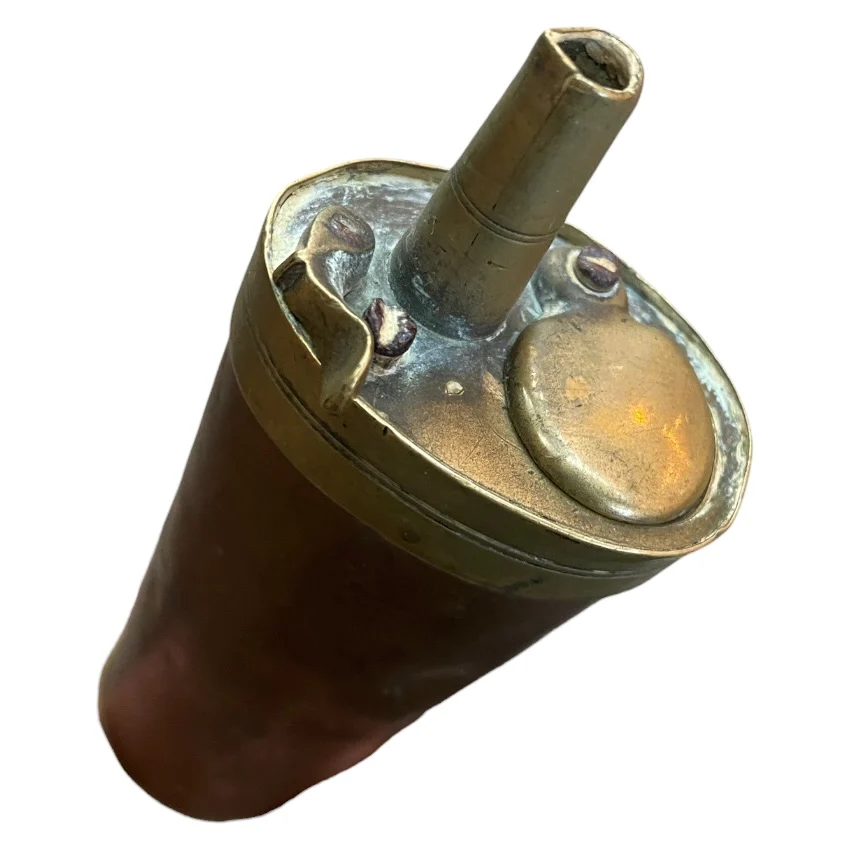 Antique Copper & Brass Black Powder Flask