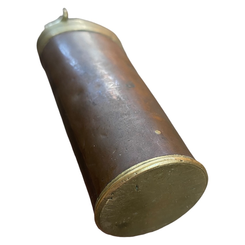Antique Copper & Brass Black Powder Flask / Primer Flask (Missing ...