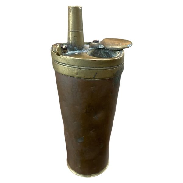 Antique Copper & Brass Black Powder Flask / Primer Flask (Missing ...