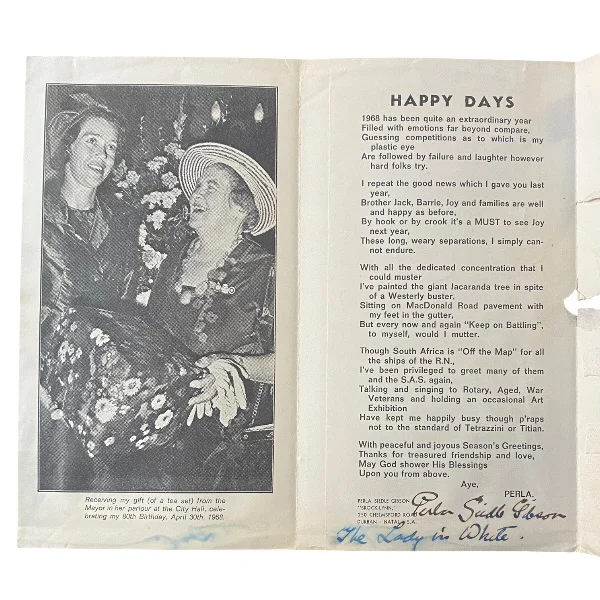 The Lady in White by Perla Siedle Gibson (Signed Copy with Additional Signed Document) | Purnell First Edition - Image 3