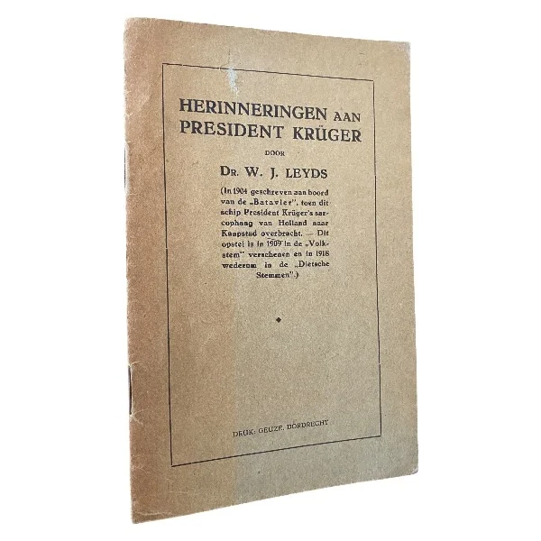 Herinneringen aan President Krüger