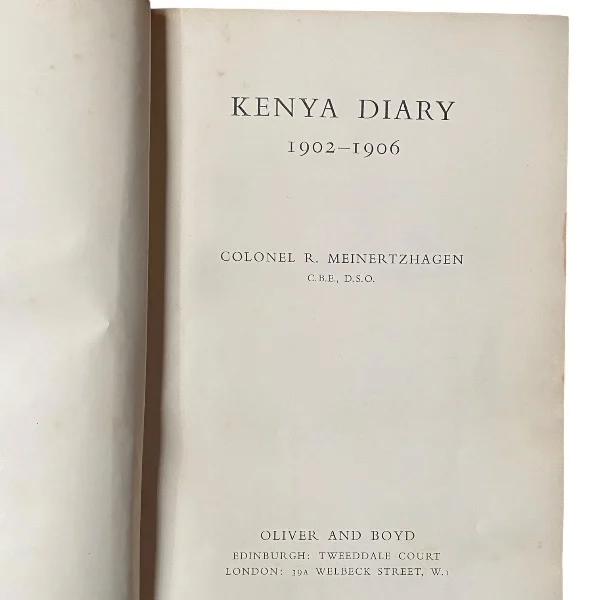 Kenya Diary 1902-1906