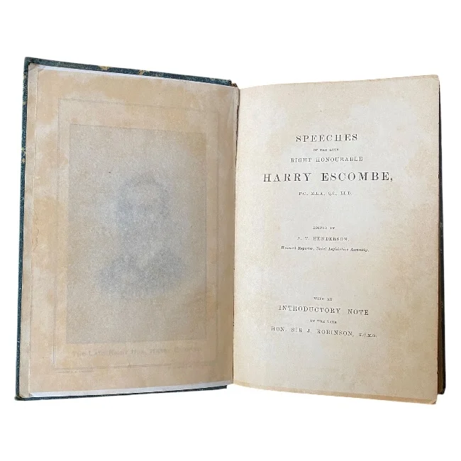 Speeches of the Late Right Honourable Harry Escombe