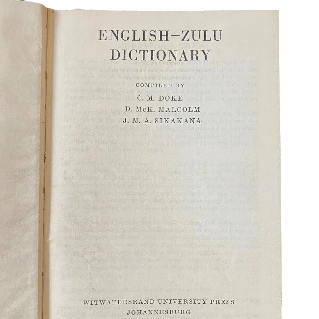 English–Zulu Dictionary