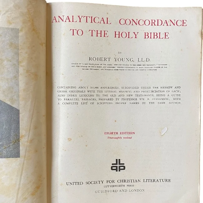 Analytical Concordance to the Holy Bible