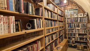 Books of Rhodesia reprint editions on the shelf at Midlands Books in Howick.